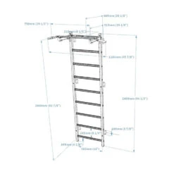 BenchK 721 Stall Bar Exercise Rehabilitation Equipment 15 BenchK 721 Stall Bar Exercise Rehabilitation Equipment -Fitness Store 4 BenchK 721W