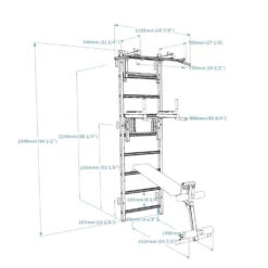 BenchK 733 Luxury Wall Bars For Home Gym And Personal Studio -Fitness Store 5 BenchK 733B