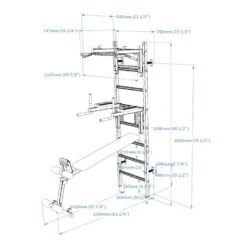 BenchK 233 Wall Bars -Fitness Store BenchK 233B szkic