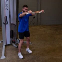 Body Solid Body-Solid Aluminum Revolving Curl Bar -Fitness Store Body SolidAluminumRevolvingCurlBarExercise4