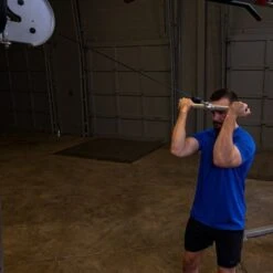 Body Solid Body-Solid Aluminum Revolving Straight Bar -Fitness Store Body SolidAluminumRevolvingStraightBarExercise4