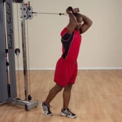 Body Solid Body-Solid Pro-Grip Tricep Pressdown Bar 10 Body Solid Body-Solid Pro-Grip Tricep Pressdown Bar -Fitness Store Body SolidPro GripTricepPressdownBarExercise3