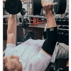 Body Helix Full Elbow Compression Sleeve -Fitness Store BodyHelixFullElbowCompressionSleeveChestPress