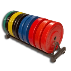 Body Solid Bumper Plate Rack -Fitness Store GBPR10 LOADED 600px