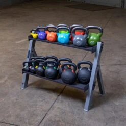 Body Solid Dumbbell/Kettlebell Rack -Fitness Store GDKR100 C DSF0395 1500px