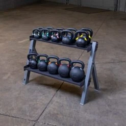 Body Solid Dumbbell/Kettlebell Rack -Fitness Store GDKR100 D DSF0397 1500px