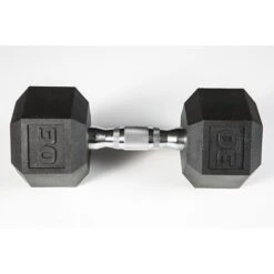 York Barbell 5-50lb Premium PVC Hex Dumbbell Set - Chrome Ergo Handle -Fitness Store YorkBarbell5 50lbPremiumPVCHexDumbbellSet30lbs