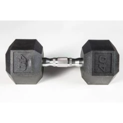 York Barbell 5-50lb Premium PVC Hex Dumbbell Set - Chrome Ergo Handle -Fitness Store YorkBarbell5 50lbPremiumPVCHexDumbbellSet40lbs