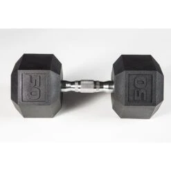 York Barbell 5-50lb Premium PVC Hex Dumbbell Set - Chrome Ergo Handle -Fitness Store YorkBarbell5 50lbPremiumPVCHexDumbbellSet50lbs