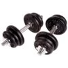 York Barbell Black Cast Iron Adjustable S/L Dumbbell Set