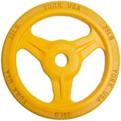 York Barbell Bumper Grip Plate (Color) -Fitness Store YorkBarbellBumperGripPlate Color 25lbs