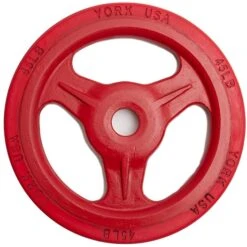 York Barbell Bumper Grip Plate (Color) -Fitness Store YorkBarbellBumperGripPlate Color 45lbs