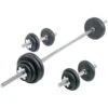 York Barbell Contour Cast Iron Spinlock Dumbbell / Barbell Set